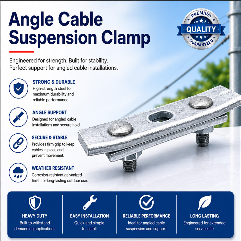 Adss Cable Pole Line Dead End Three Bolt Groove Curved Suspension Guy Clamp