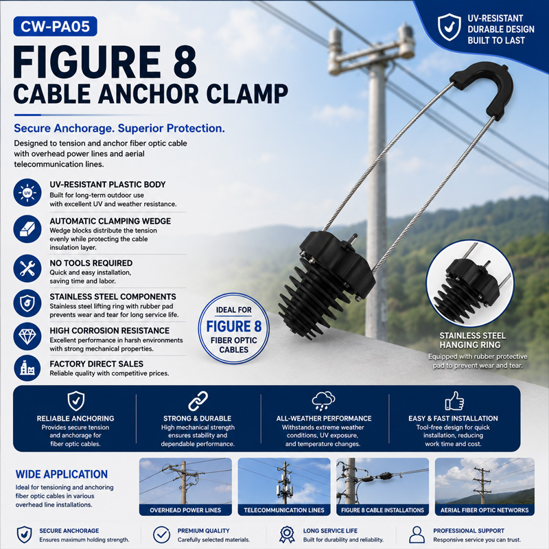 CW-PA05: Figure 8 Cable Anchor Clamp