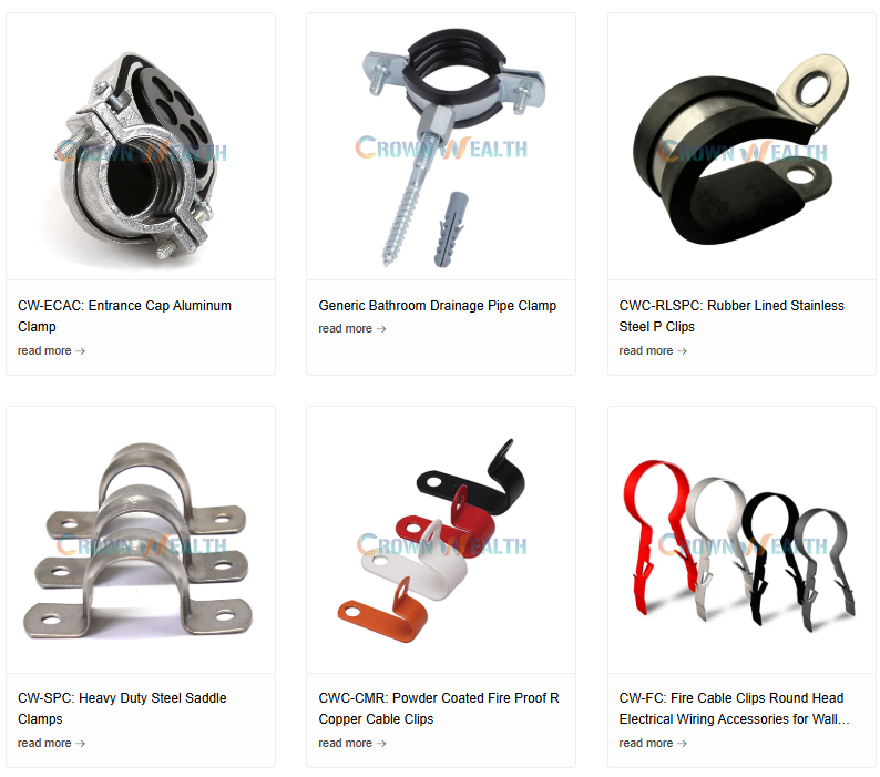 Cable Clamps & Wire Management Solutions | P-Clamps, Saddle Clamps & Fire Clips | Hbcrownwealth