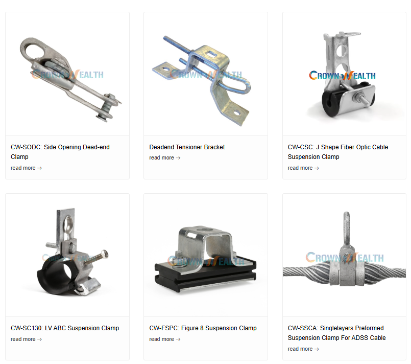 Suspension Clamps for Overhead Transmission Lines | ABC, ADSS & Fiber Optic Cables