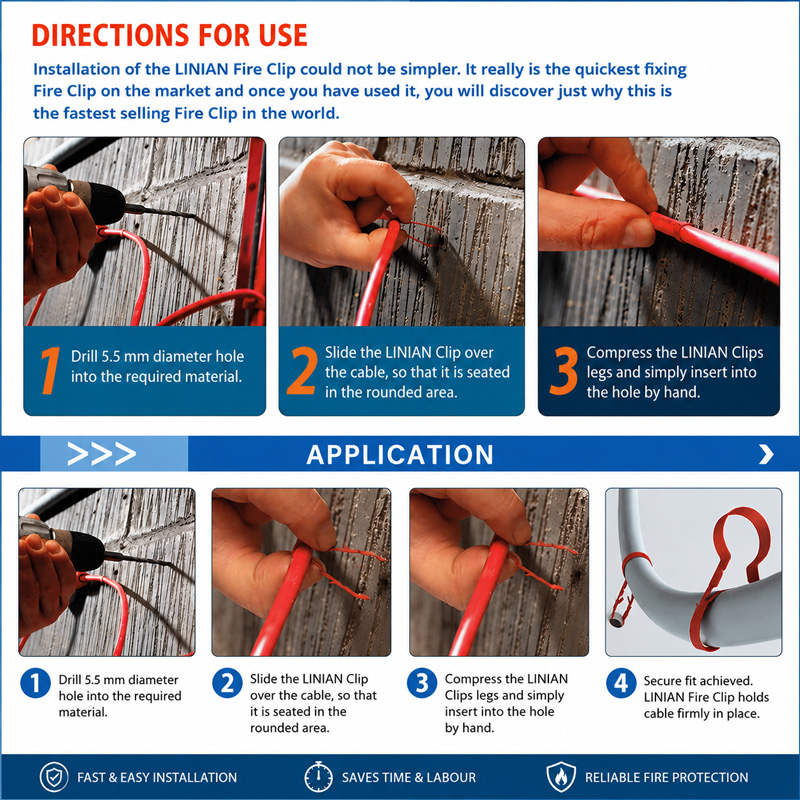 CW-FC: Fire Cable Clips Round Head Electrical Wiring Accessories for Wall Cables