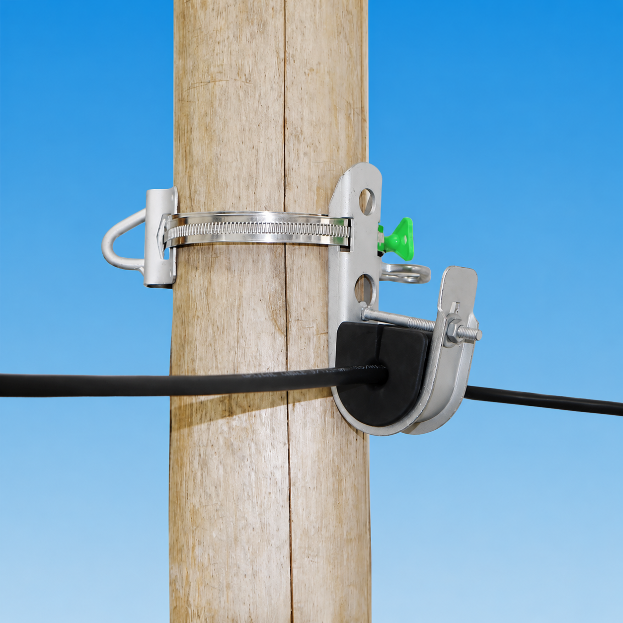 CW-SDC: J Type Suspension Clamp for Double Cables 14/16mm