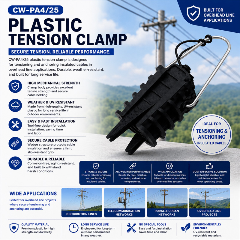 CW-PA4/25: Plastic Tension Clamp