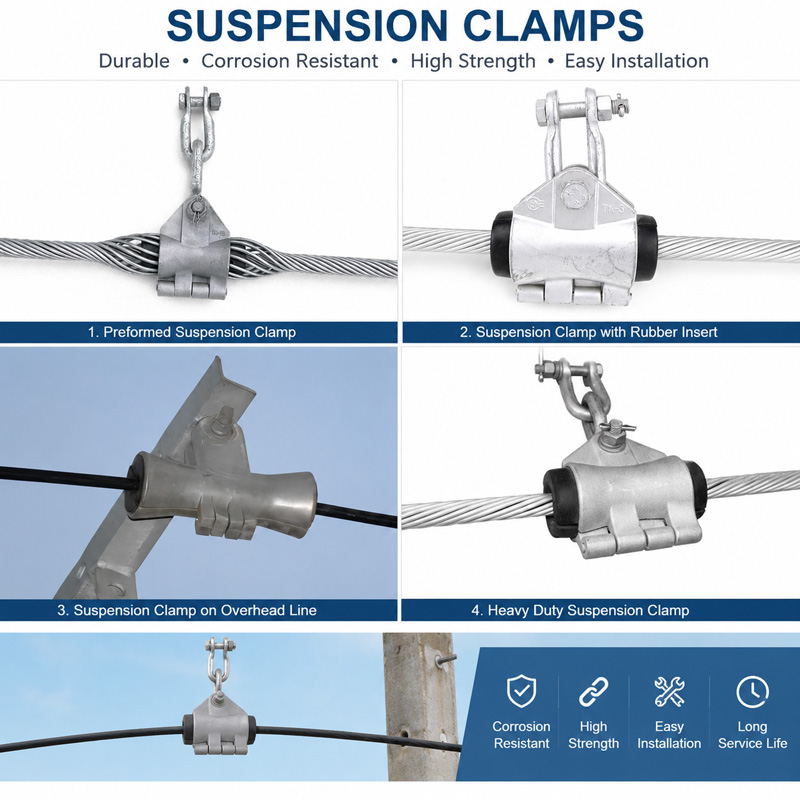 Durable Suspension Clamps Manufacturer for Fiber and Overhead Cable Lines