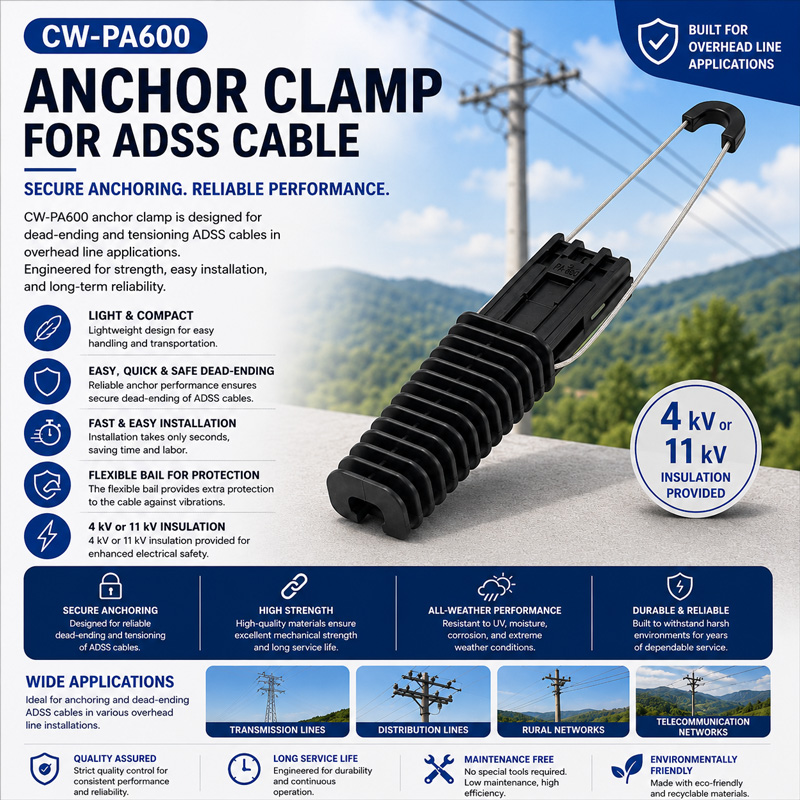 CW-PA600: Anchor Clamp for ADSS Cable
