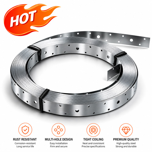 30M Galvanized Steel Strapping for Wood Beams & Rafters | Perforated Bracing Strap