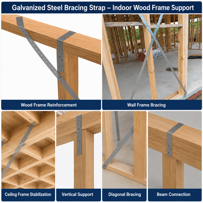 30M Galvanized Steel Strapping for Wood Beams & Rafters | Perforated Bracing Strap