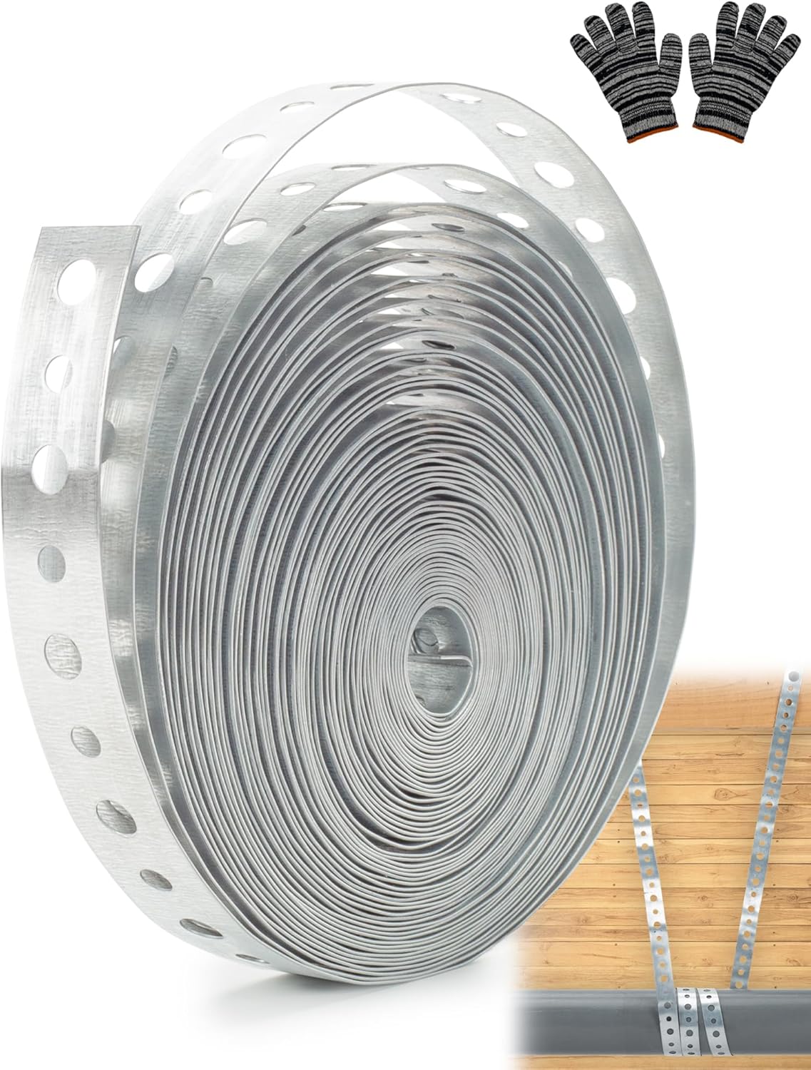 Heavy Duty Galvanized Straps for Construction, Roofing & Timber Framing