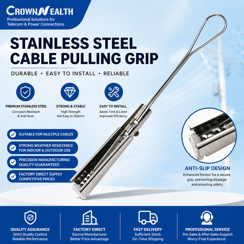 Drop Wire Clamp 1–2 Pair for Aerial Telecom Cable Installation